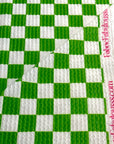 (URBAN RIB) GREEN AND OFF WHITE CHECKERED PATTERN