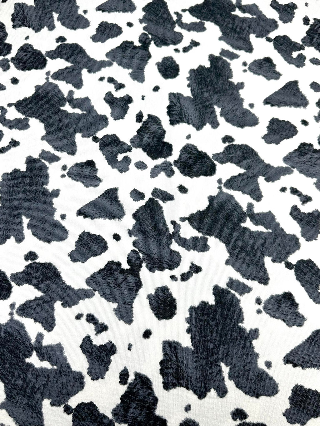 (SWEATER/OAKLEY KNIT) VINTAGE BLACK COW FUR PRINT ON OFF WHITE