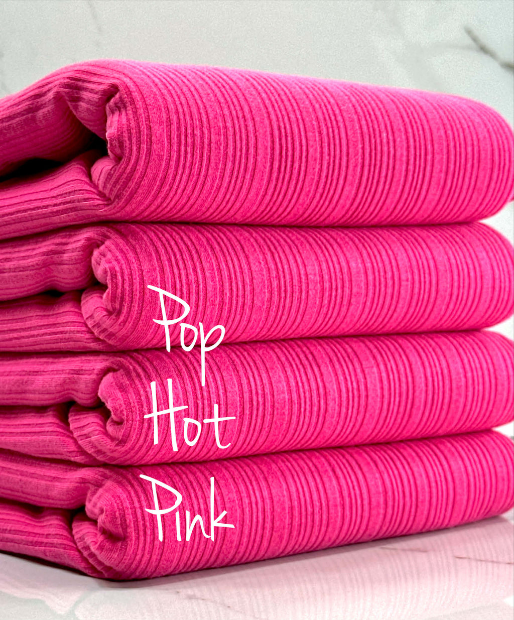(PORTIA RIB) POP HOT PINK