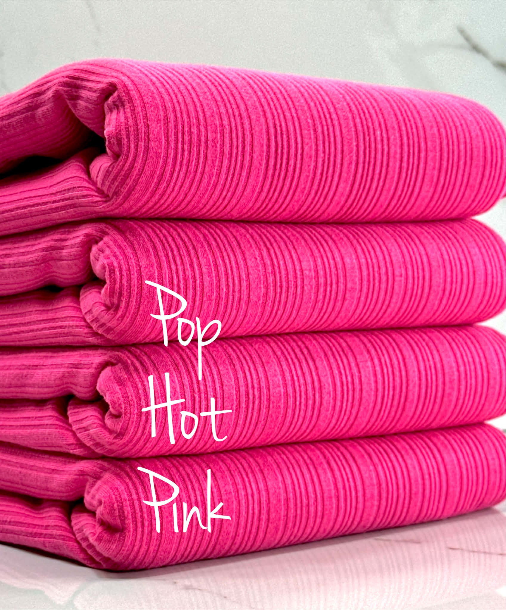 (PORTIA RIB) POP HOT PINK