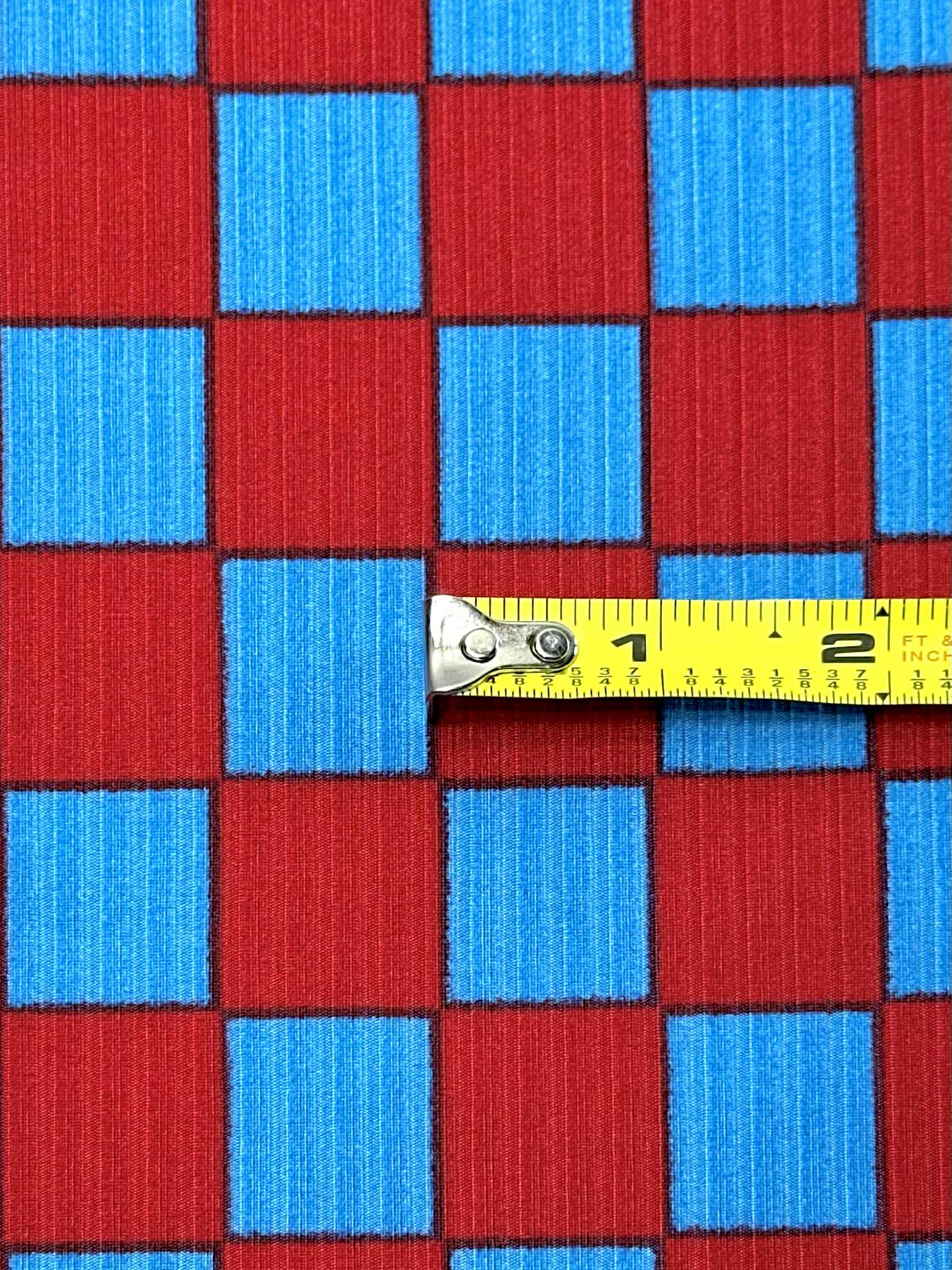 (YUMMY RIB) RED AND BLUE CHECKERED