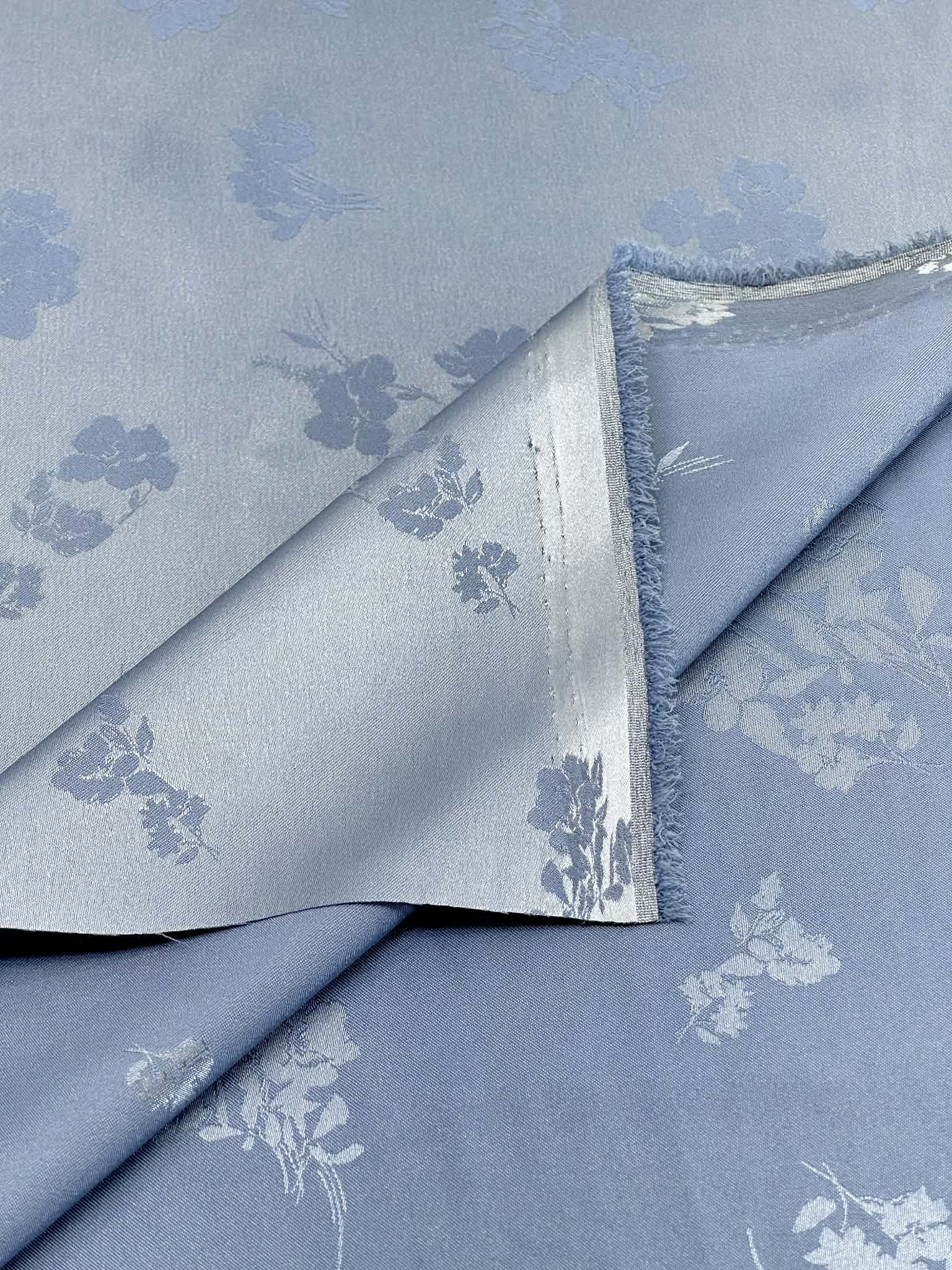 (SATIN) BLUE FLORAL