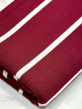(RAYON MODAL) OFF WHITE STRIPES ON BURGUNDY (1)