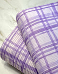 (4X2 YUMMY RIB) LAVENDER PLAID ON LILAC