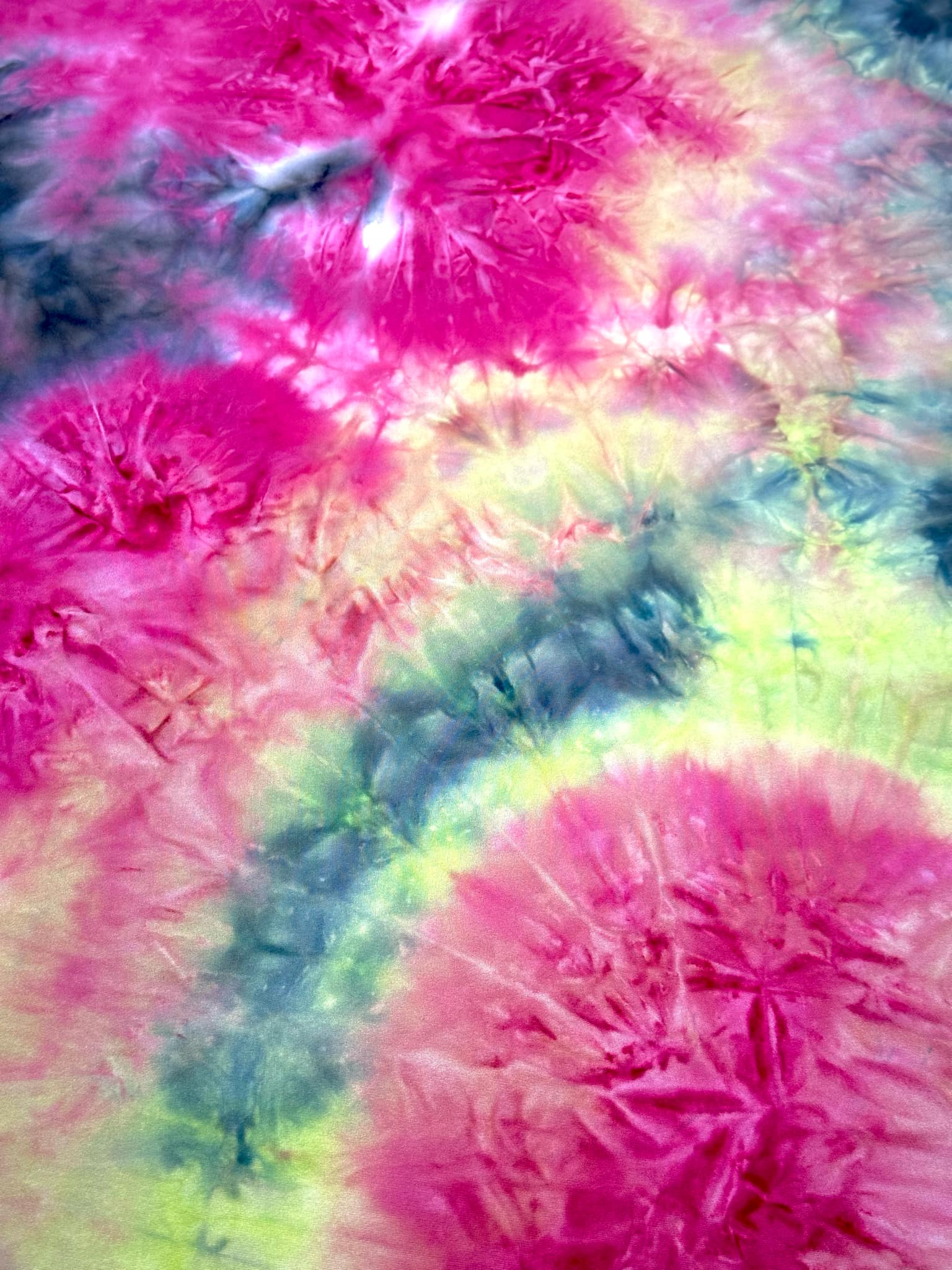 (DBP) FUCHSIA, BLACK, AND YELLOW TIE DYE