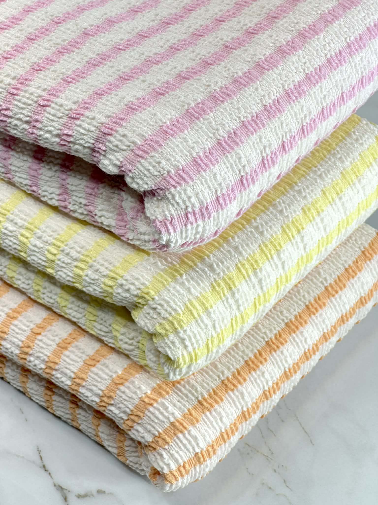 (GUAPO STRIPE) ORANGE STRIPES ON IVORY