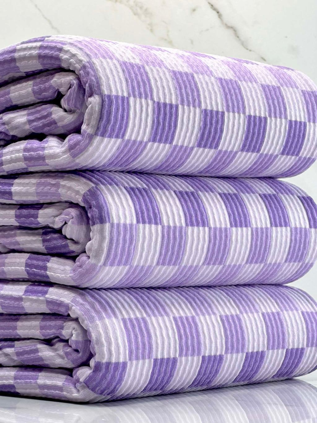 (URBAN RIB) PURPLE AND LAVENDER CHECKERED ON LILAC (1)