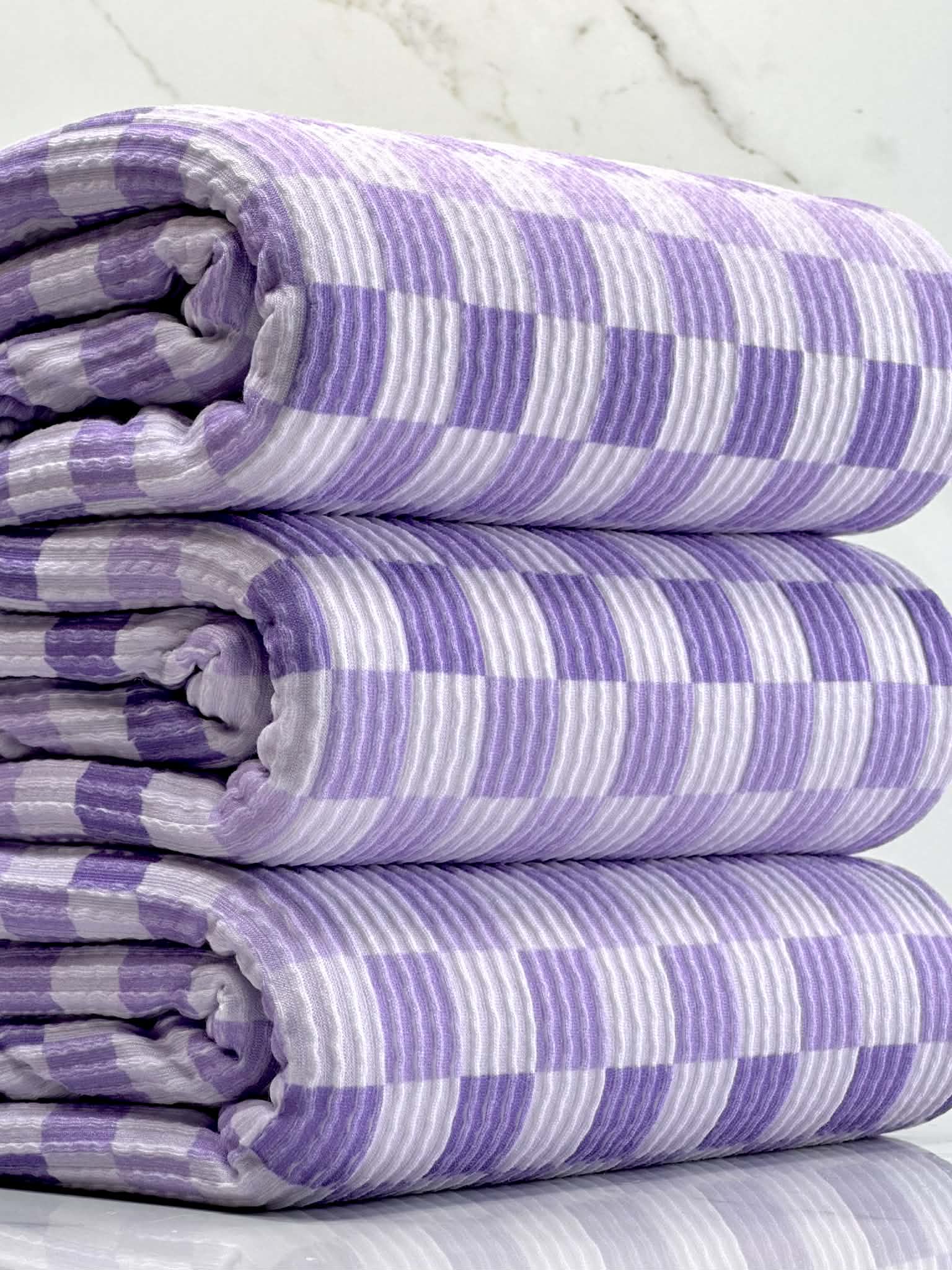 (URBAN RIB) PURPLE AND LAVENDER CHECKERED ON LILAC (1)