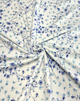 (DBP) BLUE FLORAL ON OFF WHITE