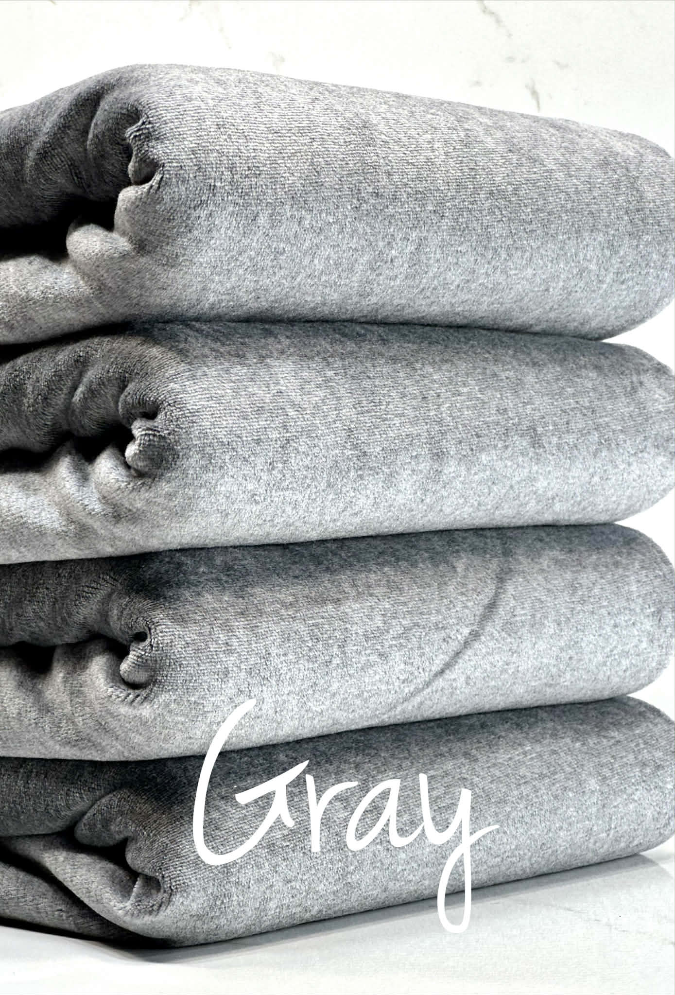 (COTTON VELOUR) GRAY