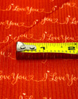 (4X2 YUMMY RIB) I LOVE YOU PRINT ON RED
