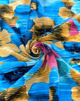 (PLEATED) YELLOW, BLUE, AND PINK FLORAL