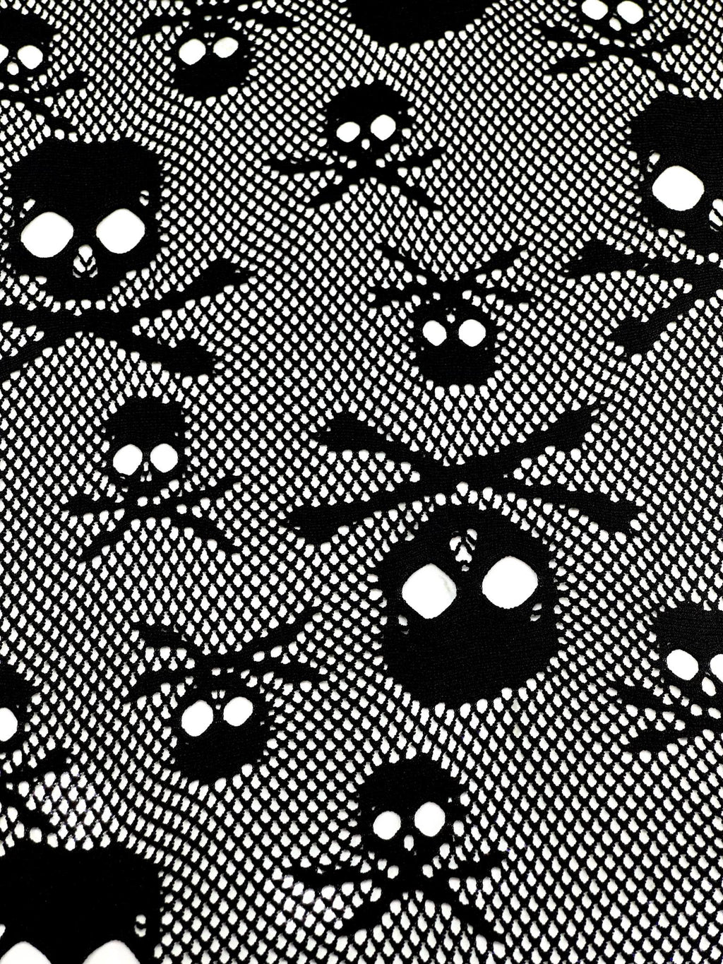 (JERSEY) SMALL AND MEDIUM BLACK SKULLS ON BLACK