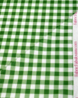 (4X2 RIB) GREEN AND OFF WHITE GINGHAM