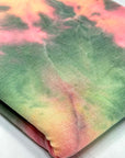 (FRENCH TERRY) GREEN, NEON YELOW AND PINK TIE DYE