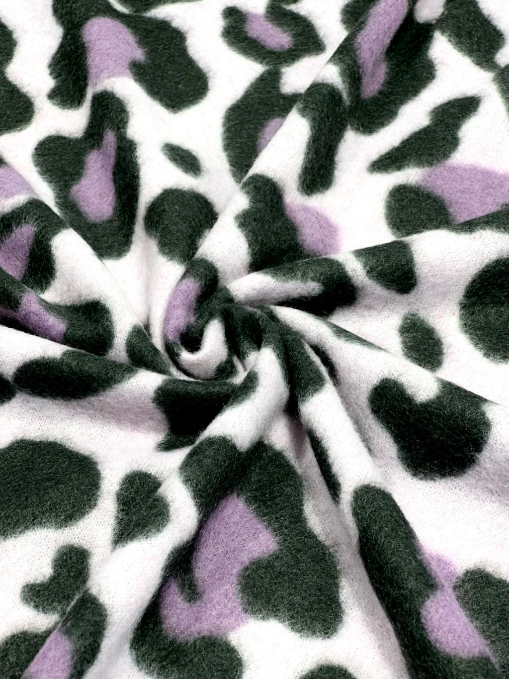 (BRUSHED SWEATER KNIT) PURPLE AND BLACK CHEETAH