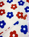 (URBAN RIB) RED AND BLUE FLOWERS ON CREAM