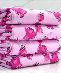 (DBP) FUSCHIA DINO'S ON LIGHT PINK