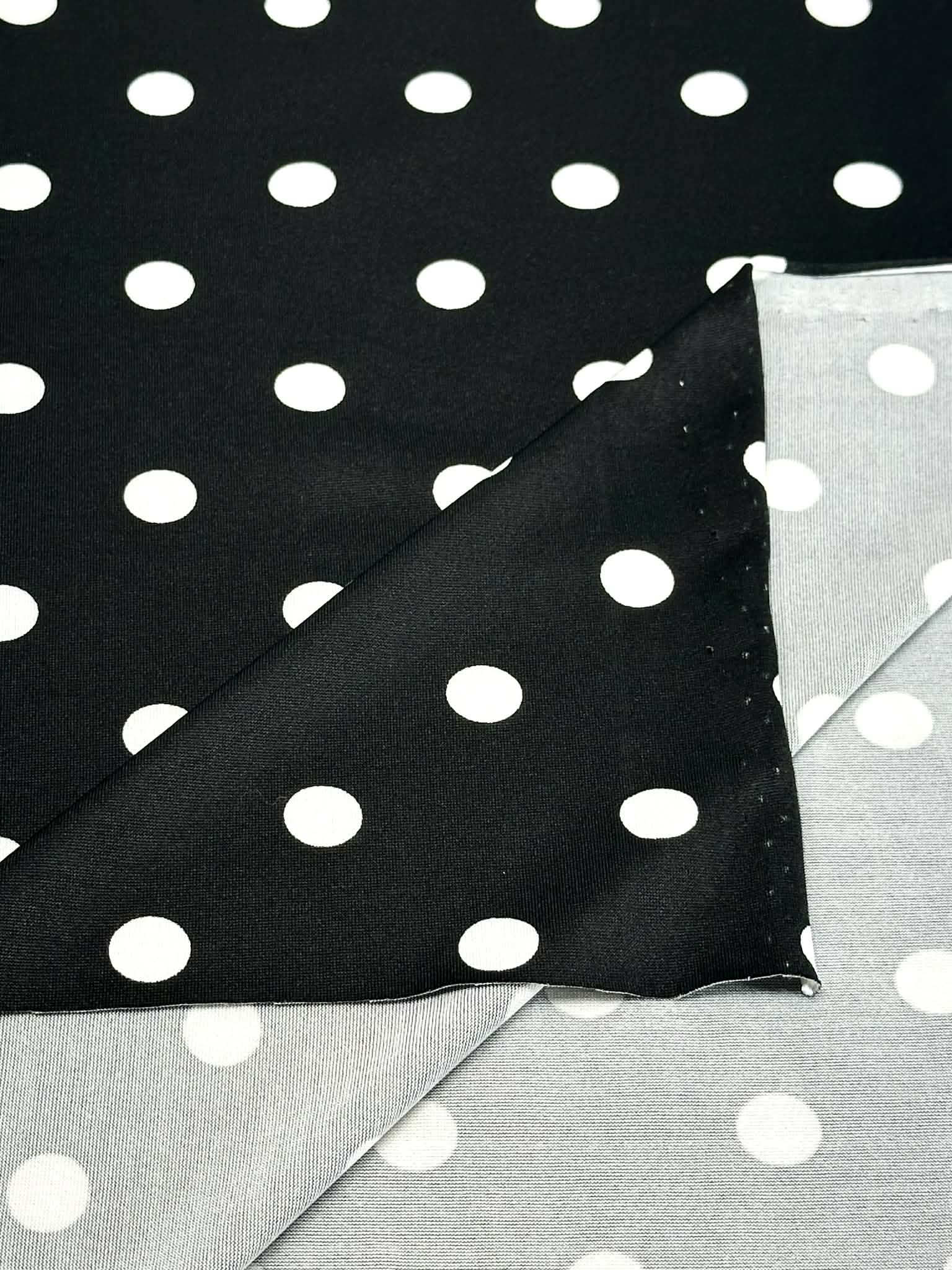 (ITY) OFF WHITE POLKA DOTS ON BLACK