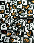 (YUMMY RIB) HALLOWEEN BLACK & WHITE CHECKERED PRINT