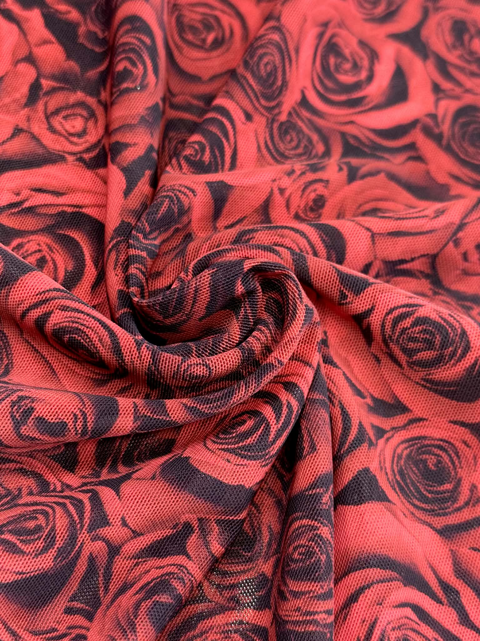 (DOUBLE MESH) RED ROSES