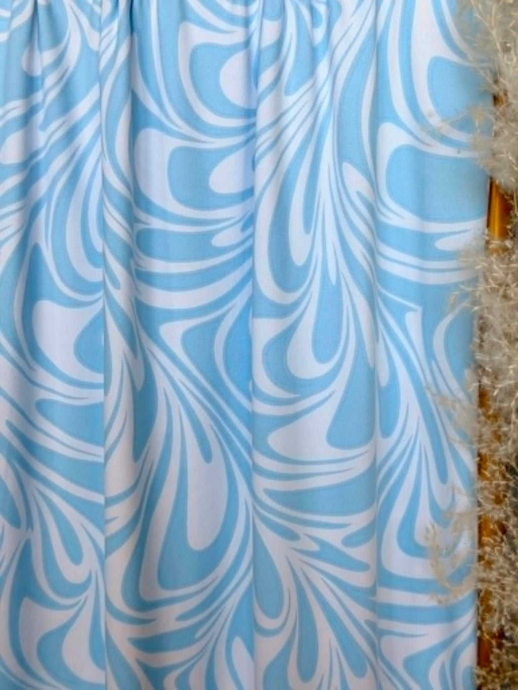 (DBP) LIGHT BLUE AND OFF WHITE SWIRLS