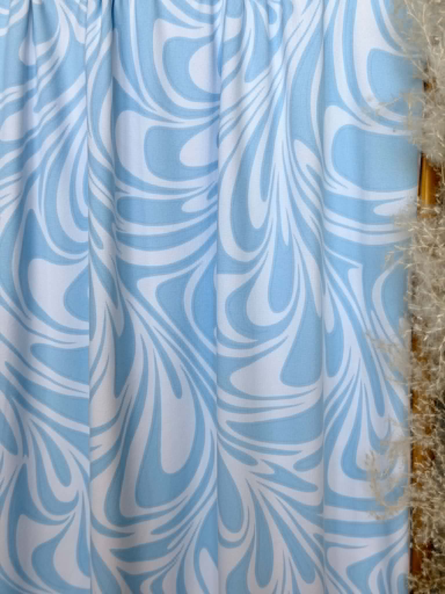 (DBP) LIGHT BLUE AND OFF WHITE SWIRLS