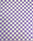 (FRENCH TERRY) LAVENDER AND OFF WHITE CHECKERED