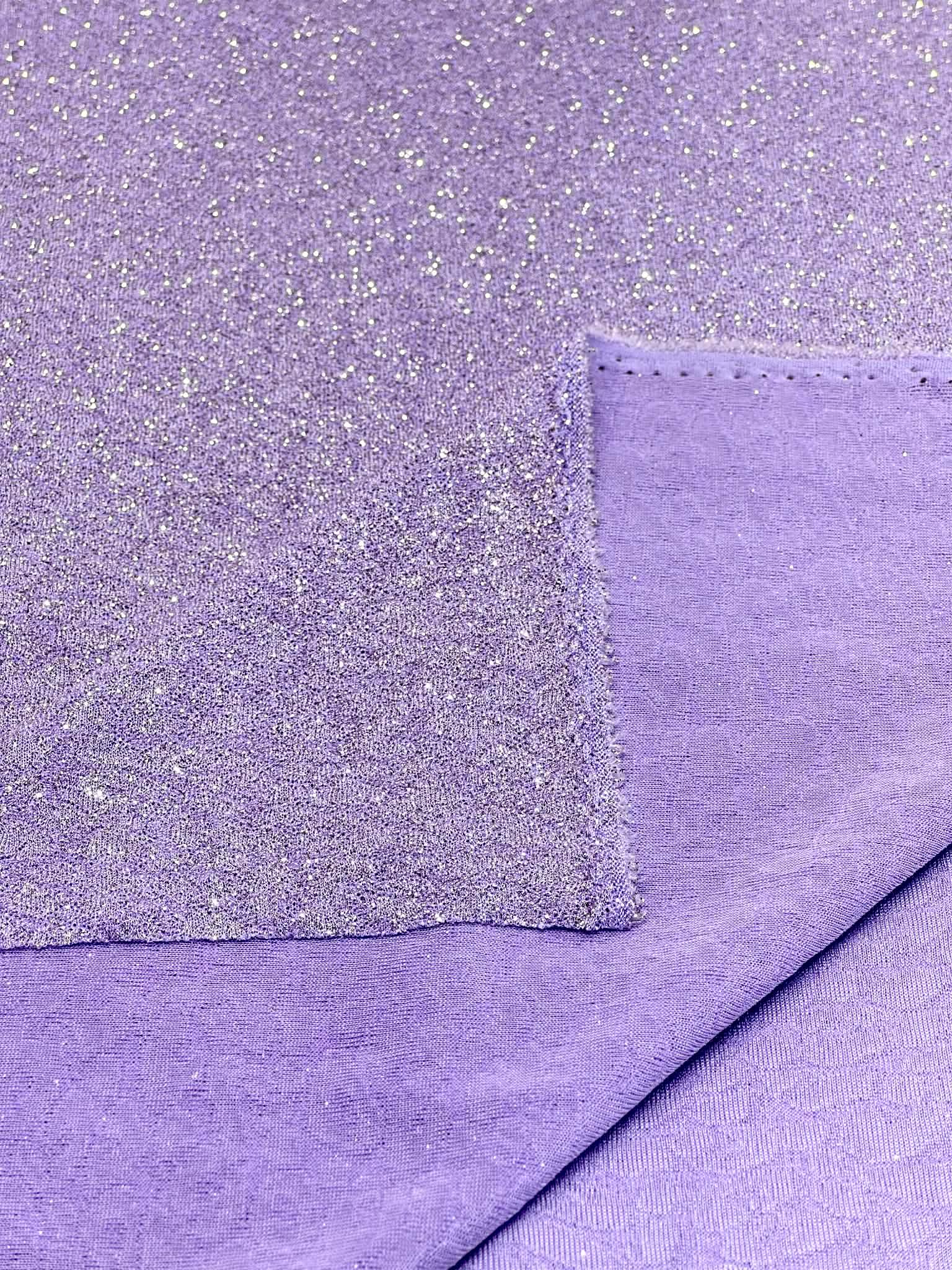 (KNIT) 3D LAVENDER AND GLITTER LEOPARD