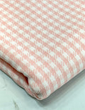 (DOUBLE KNIT) LIGHT PINK AND OFF WHITE GINGHAM (4)