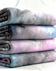 (DBP) LAVENDER, BLUE, AND CHARCOAL TIE DYE