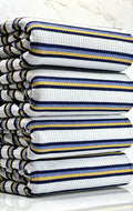 (COTTON RIB) NAVY, YELLOW, AND BLUE STRIPES ON OFF WHITE (2)