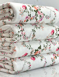 (DBP) BLUSH, CORAL AND PURPLE FLORAL ON IVORY