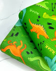 (YUMMY RIB) DINOSAURS ON GREEN