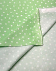 (2X1 YUMMY RIB) OFF WHITE POLKA DOTS ON LIGHT GREEN