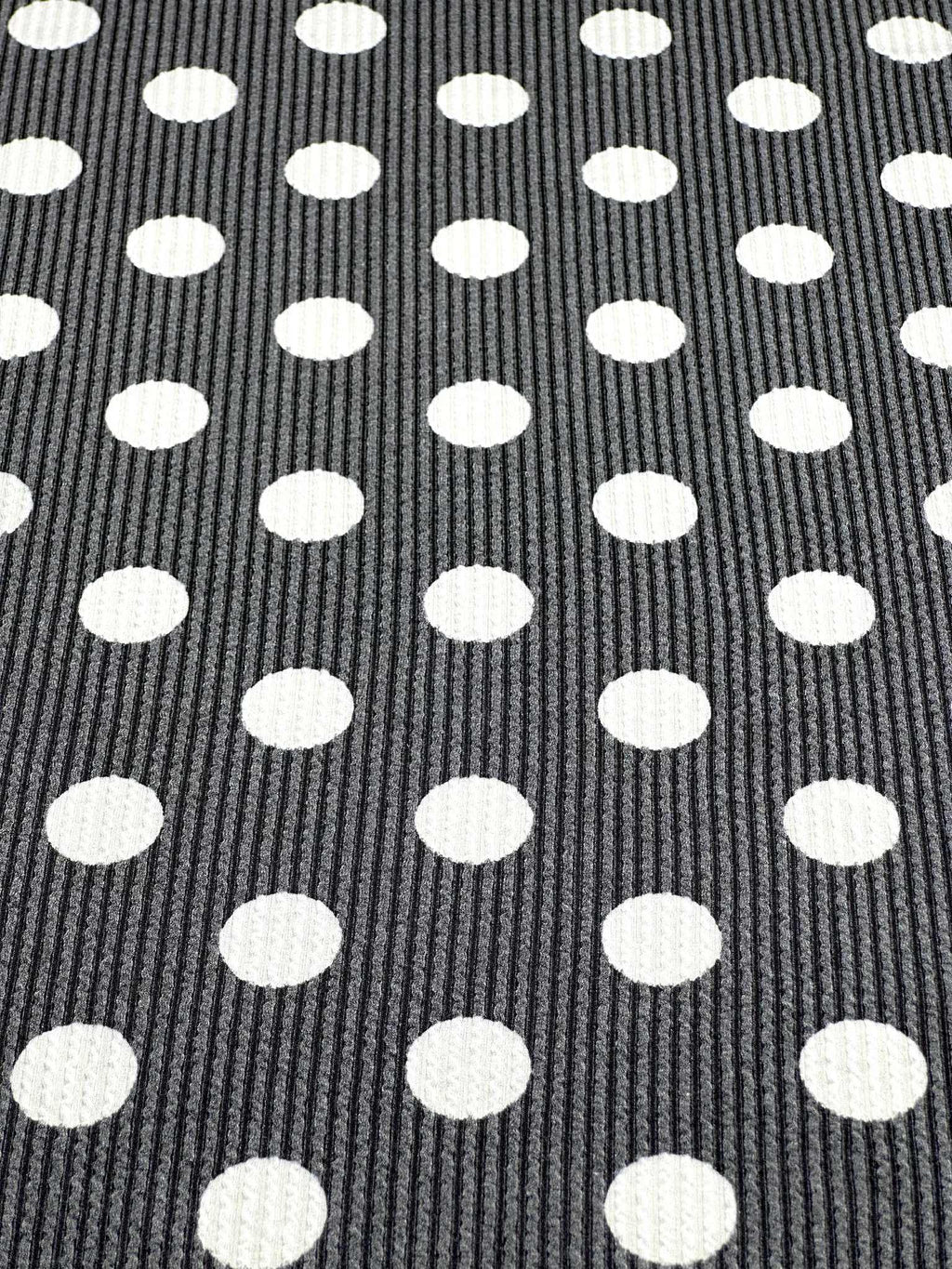 (URBAN RIB) WHITE POLKA DOTS ON CHARCOAL