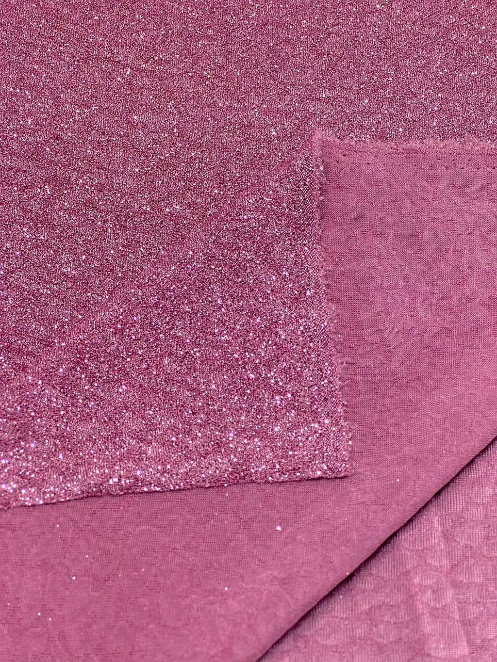 (KNIT) 3D DARK PINK AND GLITTER LEOPARD