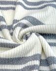 (SWEATER RIB) LIGHT GRAY STRIPES ON IVORY