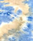 (BRUSHED SWEATER KNIT) BLUE AND TAN TIE DYE