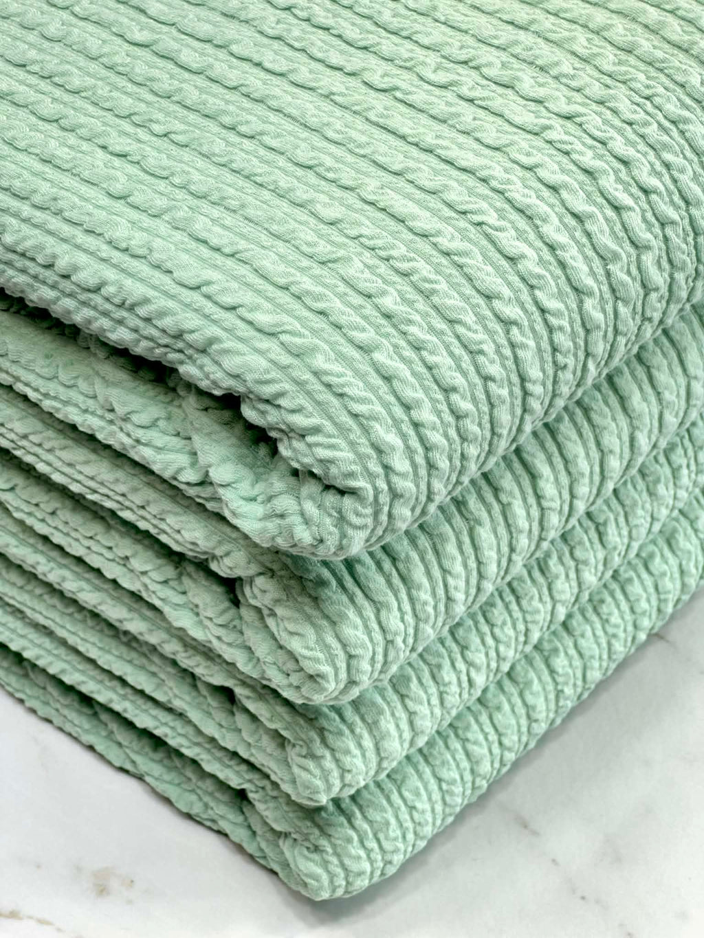 (GOLDEN RIB KNIT) BABY SAGE