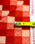 (4X2 YUMMY RIB) PINK AND RED HEARTS ON CHECKERED PATTERN