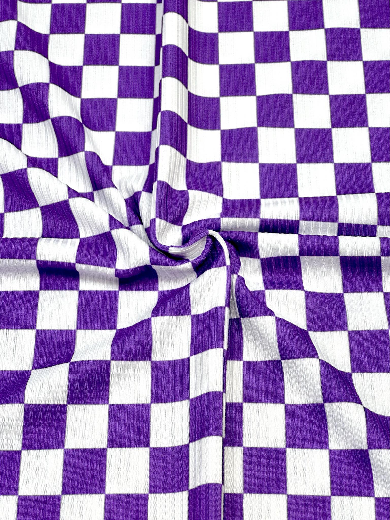 (YUMMY RIB) PURPLE AND OFF WHITE CHECKERED (1)