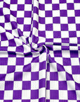 (YUMMY RIB) PURPLE AND OFF WHITE CHECKERED