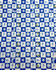 (FRENCH TERRY) ROYAL BLUE GAMER CHECKERED PRINT