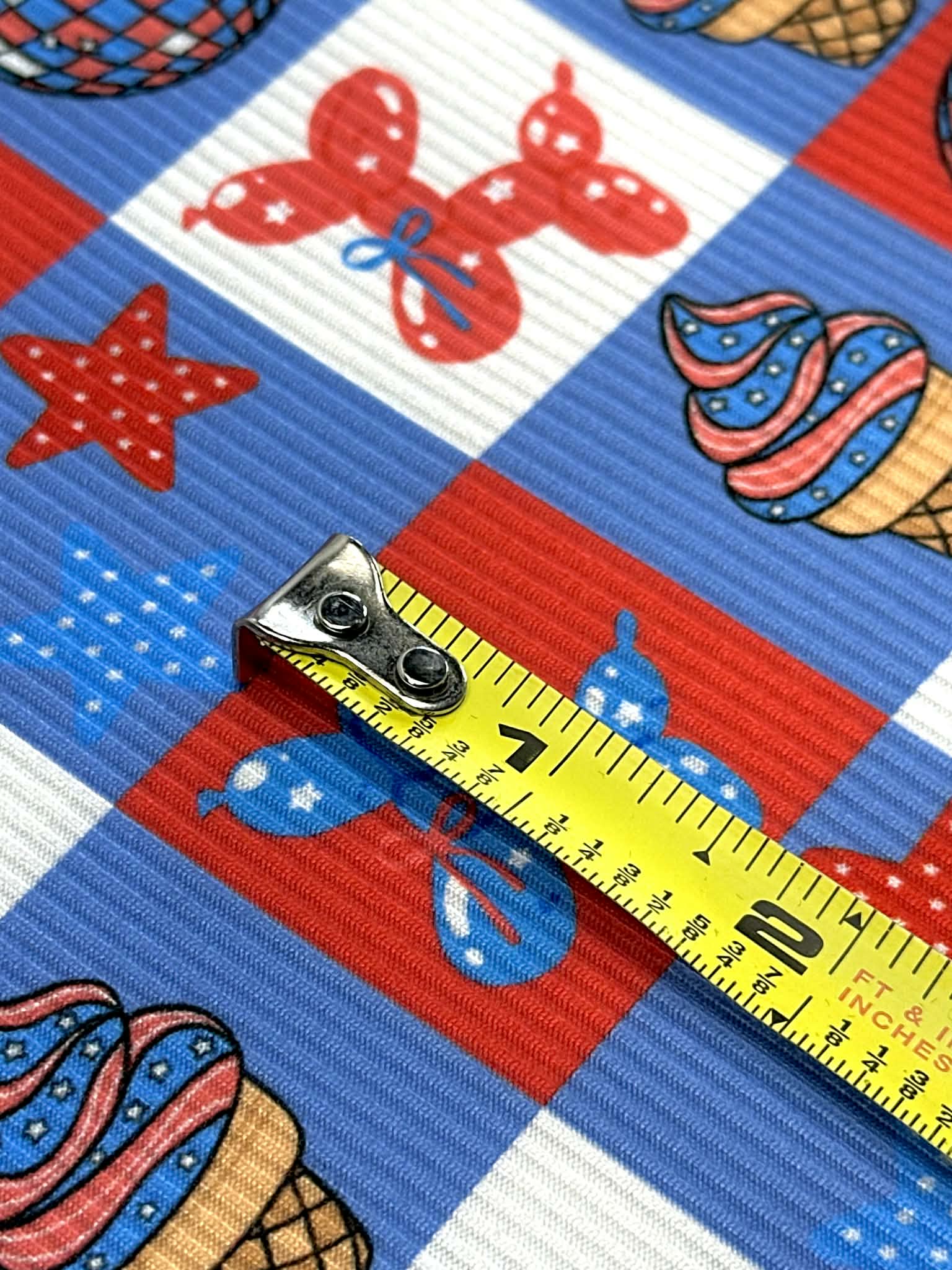 (2X2 YUMMY RIB) SIBLING MATCHING 4TH OF JULY CHECKERED (BOY VERSION)