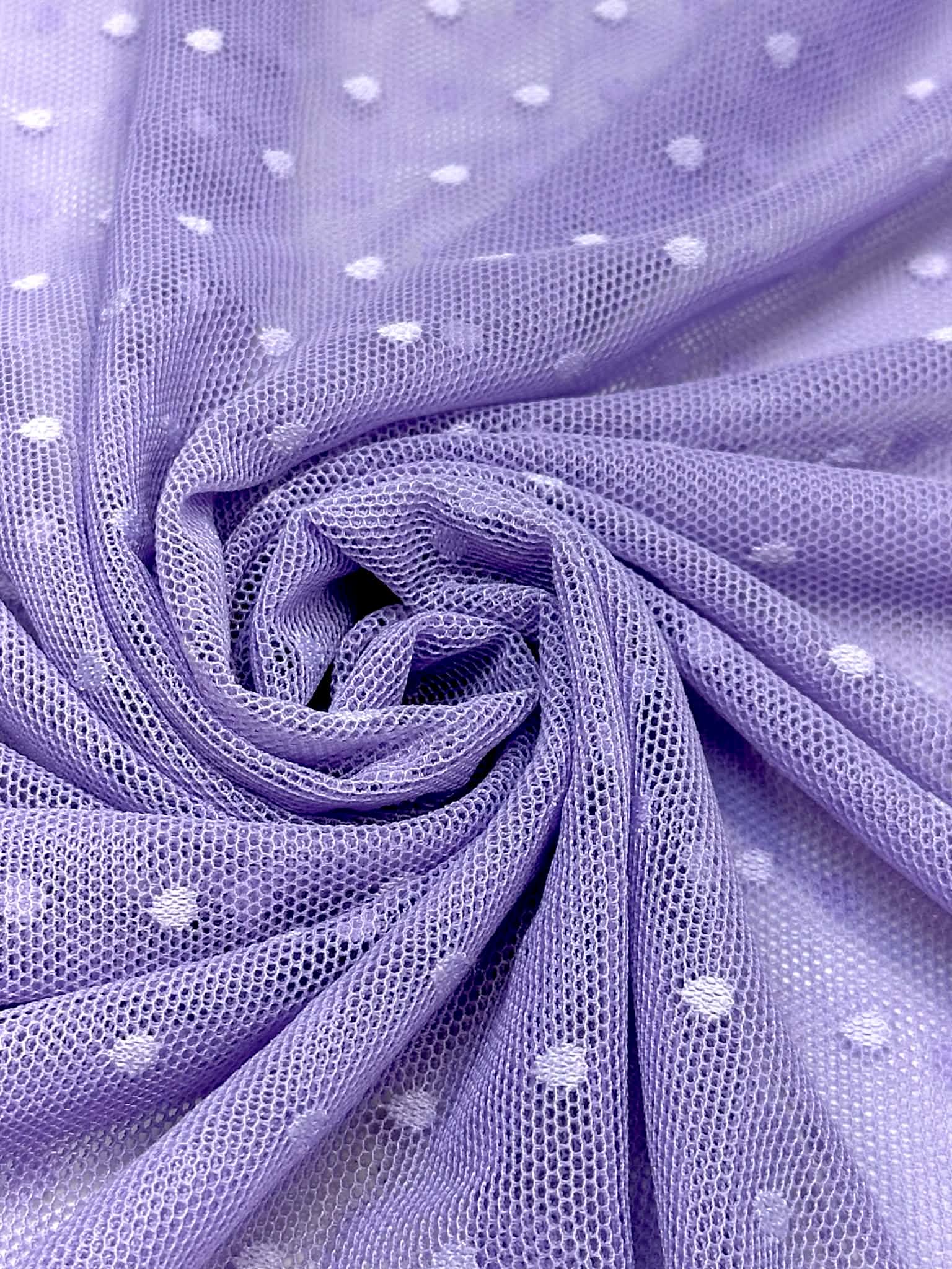 (MESH) TINY LAVENDER DOTS