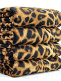 (4X2 RIB) BLACK AND BROWN MEDIUM CHEETAH