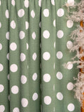(URBAN RIB) WHITE POLKA DOTS ON SAGE