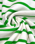 (RIB) GREEN STRIPES ON IVORY (1)