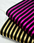 (ITY) FOIL MAGENTA STRIPES ON BLACK